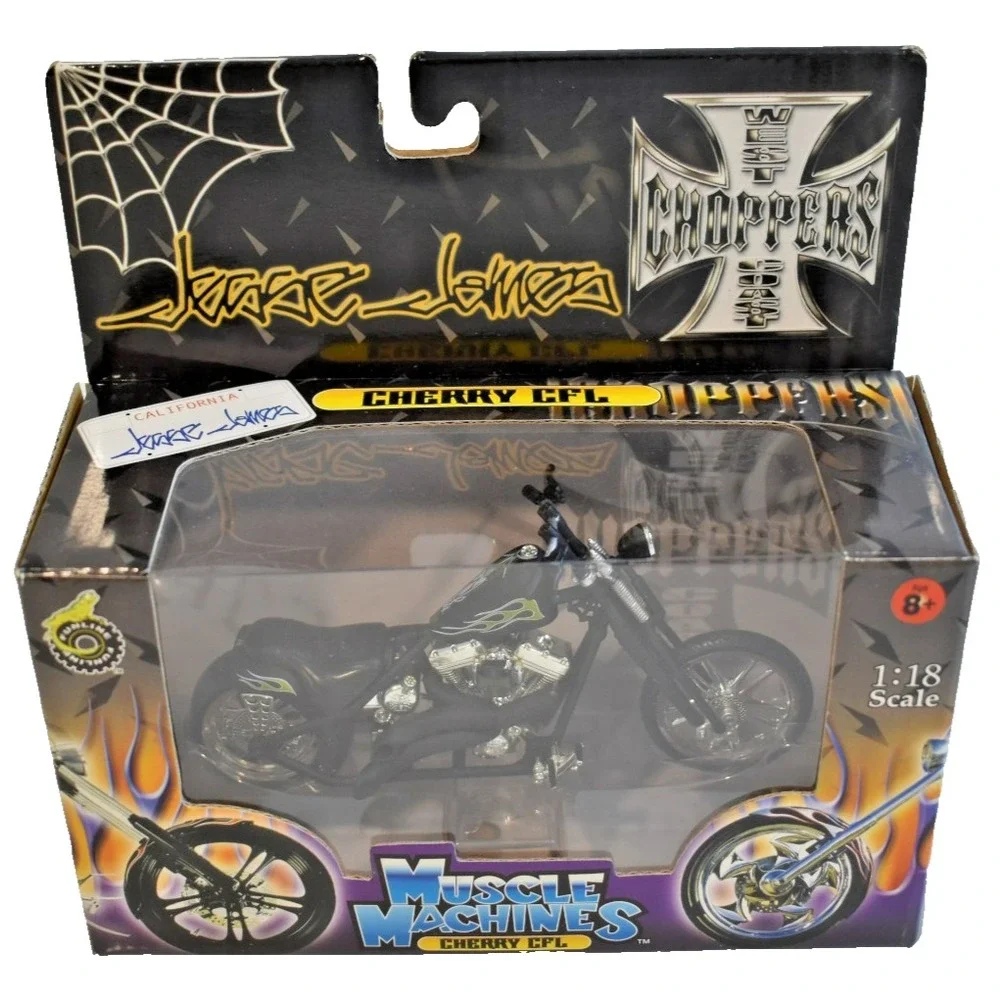 Jesse James West Coast Choppers Cherry CFL 1:18 Scale Diecast Black
